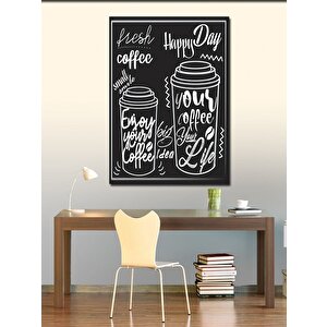 Kanvas Tablo Taze Kahve Afişi 70x100 cm