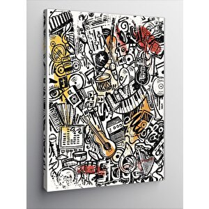 Kanvas Tablo Müzik Enstürmanları 70x100 cm