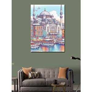 Kanvas Tablo Minyatür Cami 100x140 cm