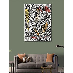 Kanvas Tablo Müzik Enstürmanları 100x140 cm