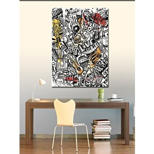 Kanvas Tablo Müzik Enstürmanları 100x140 cm