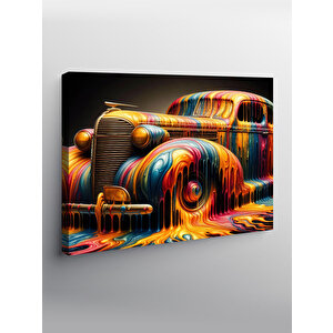 Kanvas Tablo Renkler Ve Klasik Araba 100x140 cm