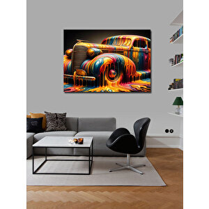 Kanvas Tablo Renkler Ve Klasik Araba 100x140 cm