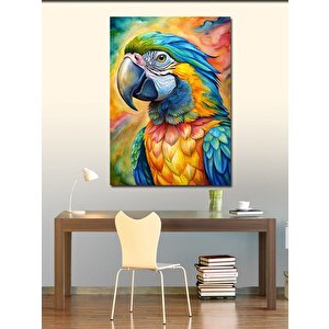 Kanvas Tablo Renkli Papağan 100x140 cm