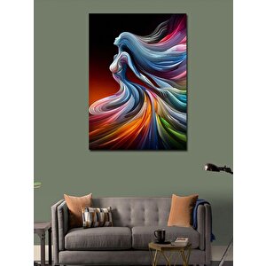 Kanvas Tablo Soyut Kadın Ve Renkler 100x140 cm