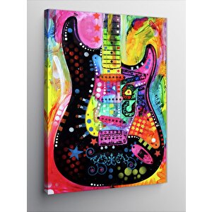 Kanvas Tablo Renkli Gitar 70x100 cm