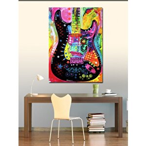 Kanvas Tablo Renkli Gitar 70x100 cm