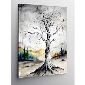 Kanvas Tablo Kurumuş Ağaç 100x140 cm