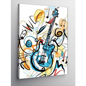 Kanvas Tablo Bas Gitar 100x140 cm