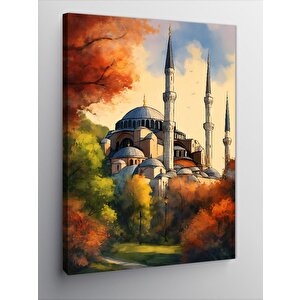 Kanvas Tablo Cami Ve Orman 70x100 cm