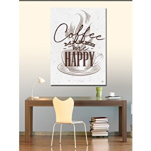 Kanvas Tablo Kahve Bana Mutluluk Verir 70x100 cm