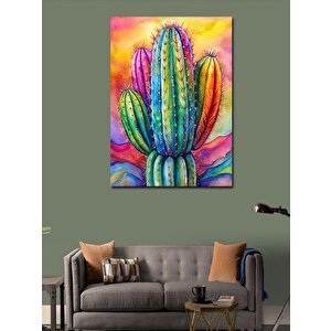 Kanvas Tablo Renkli Kaktüs 70x100 cm