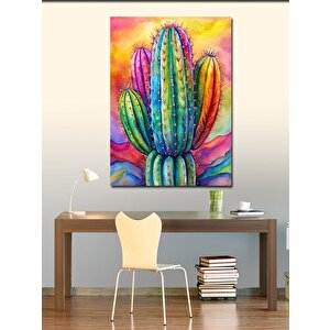 Kanvas Tablo Renkli Kaktüs 70x100 cm