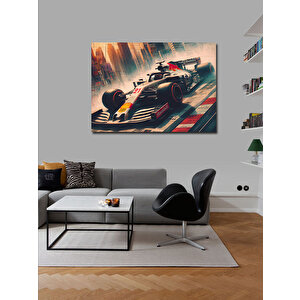 Kanvas Tablo Beyaz Formula 1 Araba