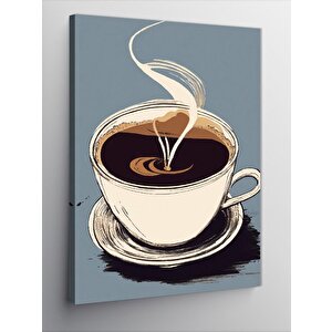 Kanvas Tablo Sıcak Kahve Fincanı 70x100 cm