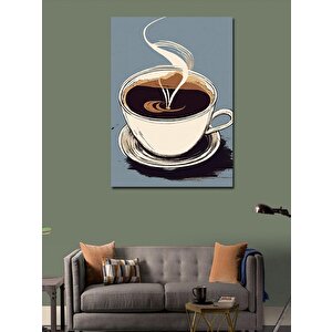 Kanvas Tablo Sıcak Kahve Fincanı 70x100 cm