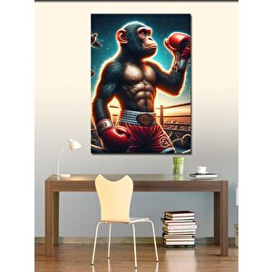 Kanvas Tablo Boksör Maymun 100x140 cm
