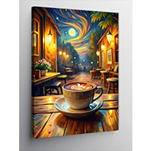 Kanvas Tablo Kahve Temalı 100x140 cm