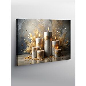 Kanvas Tablo Simli Mumlar 70x100 cm