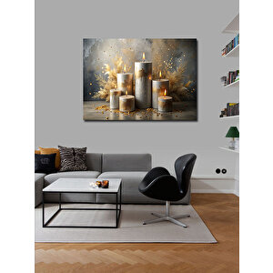Kanvas Tablo Simli Mumlar 70x100 cm