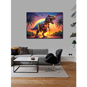 Kanvas Tablo Dinazor Ve Ağaçlar 70x100 cm