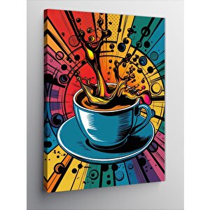 Kanvas Tablo Renkli Boyalar Ve Kahve 70x100 cm