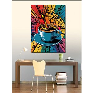 Kanvas Tablo Renkli Boyalar Ve Kahve 70x100 cm
