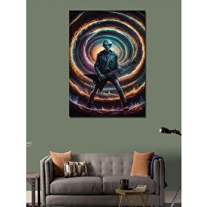Kanvas Tablo Gitar Çalan Uzaylı 70x100 cm