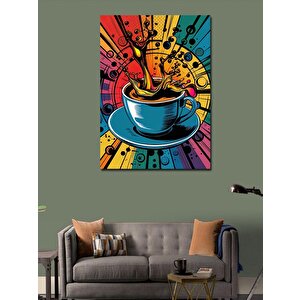 Kanvas Tablo Renkli Boyalar Ve Kahve