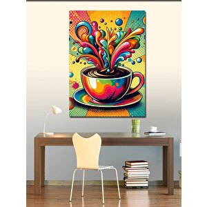 Kanvas Tablo Renkli Kahve 100x140 cm