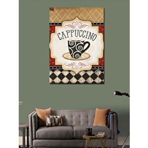 Kanvas Tablo Kahve Temalı Cappuccino 70x100 cm