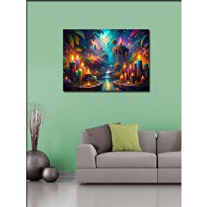 Kanvas Tablo Mumla Aydınlanan Orman 70x100 cm