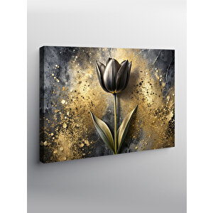 Kanvas Tablo Siyah Lale 100x140 cm