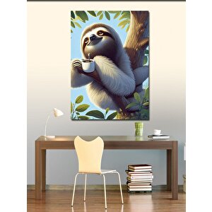 Kanvas Tablo Kahve İçen Hımbıl 70x100 cm