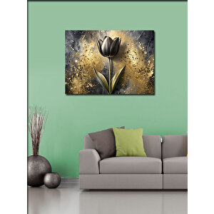 Kanvas Tablo Siyah Lale 70x100 cm