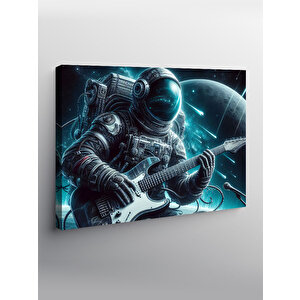 Kanvas Tablo Elektro Gitar Çalan Astronot 100x140 cm