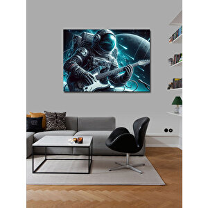Kanvas Tablo Elektro Gitar Çalan Astronot 100x140 cm