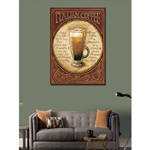 Kanvas Tablo Kahve Temalı İtalyan Kahve 70x100 cm