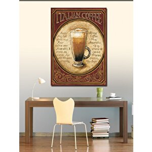 Kanvas Tablo Kahve Temalı İtalyan Kahve 70x100 cm