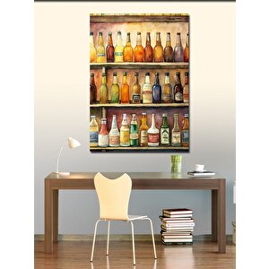 Kanvas Tablo Renkli Şişeler 100x140 cm