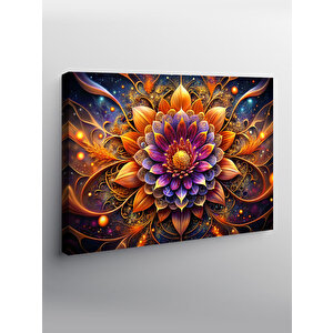 Kanvas Tablo Renkli Lotus Çiçeği 100x140 cm