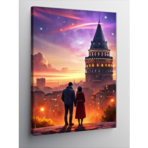 Kanvas Tablo İstanbul Galata Kulesi