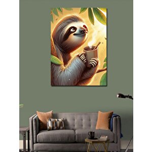 Kanvas Tablo Kahve İçen Hımbıl 70x100 cm