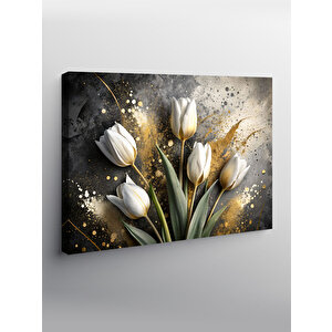Kanvas Tablo Beyaz Laleler 70x100 cm