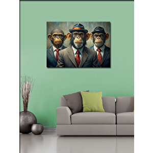 Kanvas Tablo 3 Maymun 70x100 cm