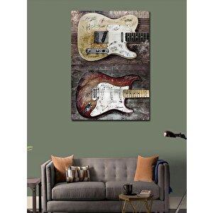 Kanvas Tablo Elektro Gitarlar 100x140 cm