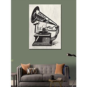 Kanvas Tablo Müzik Ruha İyi Gelir 70x100 cm