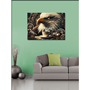 Kanvas Tablo Kahve İçen Kartal 70x100 cm