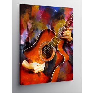 Kanvas Tablo Akustik Gitar 70x100 cm
