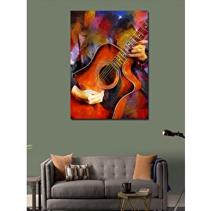 Kanvas Tablo Akustik Gitar